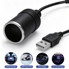USB Male to 12V Cigarette Lighter Female Socket Adapter, Portable Power Supply picture