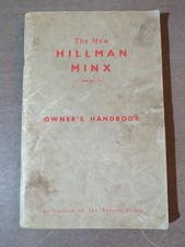 1958 The New Hillman Minx Owner’s Handbook Series III Rootes group Motor UK C33 picture