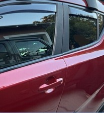 fit:2016-2024 Jaguar F Pace 8Pc Pillar Post Trim Cover Carbon Fiber Matte Black picture