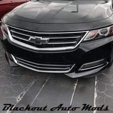 2014-2020 Chevy Impala Gloss Black Emblem Blackout Kit Vinyl Overlay Decal Set picture