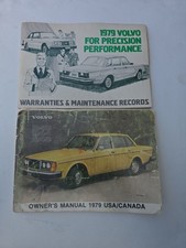 Vintage 1979 Volvo 242 244 245 Owner’s Manual / Warranty Maintenance Record Book picture