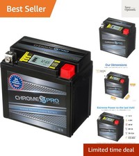Chrome Pro iGel -BS Battery – 70 CCA, Gel Electrolyte, LCD Display, 12V 4Ah –... picture
