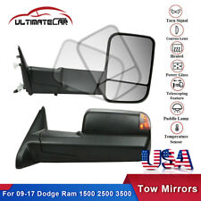 Power Fold Heated Tow Mirrors w/ Temp Sensor For 2009-2017 Dodge Ram 1500-3500 picture