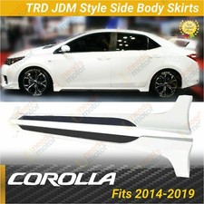 Fits Toyota Corolla 2014-2019 TRD PRO JDM Black & Super White Body Side Skirts picture