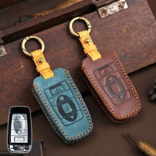 Handicrafts Leather Car Key Fob Case Cover For Rolls Royce Phantom Wraith Badge picture