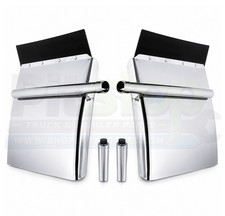 24x24 Stainless Steel Quarter Fender Set Universal Semi Truck with Posts picture