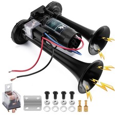 HK 12V 150db Air Horn for Truck, Super Loud Dual Trumpet Air Horn Kit with Co... picture