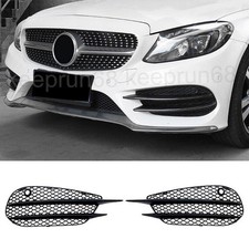 2X Fog Light Air Vent Grill Mesh For Benz C-Class W205 C200 C300 Sport 2015-2018 picture