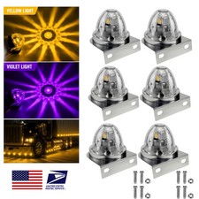 2/4/6x LED Watermelon Lights Glass Lens Truck Trailer Turn Signal Strobe Lamp picture