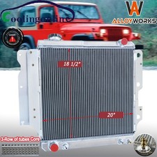 3 Row Aluminum Radiator fits 1987-2006 88 Jeep Wrangler L4 2.4L 2.5L V6 4.0 4.2L picture