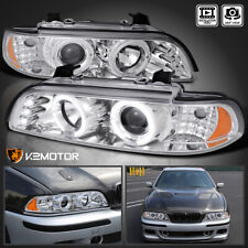 Fits 1996-2003 BMW E39 525i 528i 530i LED Halo Projector Headlights Lamps 96-03 picture
