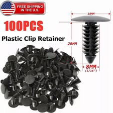 100x 8mm Bumper Clips Auto Car Hole Plastic Rivets Fastener Fender Push Pin NEW picture