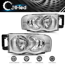 Headlights Assembly For 2002-2005 Dodge Ram 1500 2500 3500 Chrome Housing Lamps picture