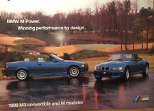 BMW M Power 1998 Factory M3 Convertible & M Roadster Rare One Only.Car Poster picture