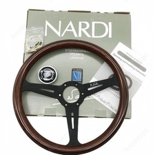 NARDI Classic 350mm Steering Wheel Mahogany Wood with Black Finish picture