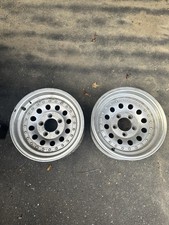 Pair of Vintage 15x7 Aluminum Modular Wheels Rims 5-Lug Chevy C10 picture