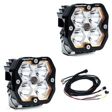 Baja Designs® Squadron 2.0 Pro LED Pair Clear Spot Pod Lights & Wiring Harness picture
