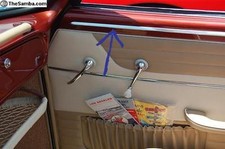 VW KARMANN GHIA, ABOVE DOOR PANEL, NEW MOLDINGS, 5-PIECE KIT, 1962-1966, 12 PICS picture