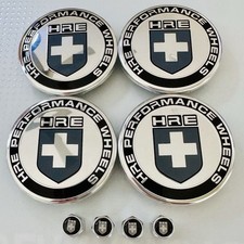 4pc OEM HRE Gray Black 63mm Center Caps XC635HRE—2PC and 4pc Chrome Valve Caps picture