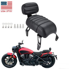 Black Rear Passenger Seat+Backrest Pad For Indian Scout Bobber ABS 2018-2020 USA picture