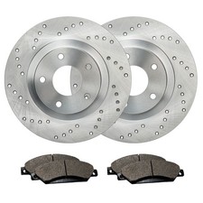 Rear Drilled Brake Rotors + Pads for 2009-2017 Audi Q5 A5 A4 Allroad Qutro picture