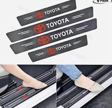 4pcs car door sill Anti-scratch carbon fiber sticker car protection for Toyota picture