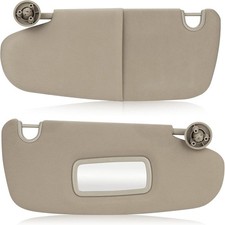 2Pcs Sun Visor Set Left & Right For 2002-2009 Dodge Ram 1500 2500 3500 Beige picture