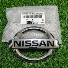 Nissan 350Z 370Z Z33 Z34 Front Grill Emblem Badge Silver Black Genuine OEM 03-21 picture
