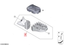 Genuine BMW KA2 R 1300 GS Adv. 0M30 Footrest Rider Left Enduro 46715B4C023 picture
