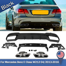 For Mercedes W212 E63 E Class 13-2016 Rear Diffuser E63 AMG Look W/Exhaust Tips picture