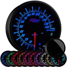 GlowShift In-Dash 140 MPH Speedometer Gauge Kit 3-3/4