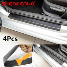 4x Accessories Carbon Fiber Car Scuff Plate Door Sill 4D Sticker Protector 2021 picture