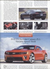 2012-2013 CHEVROLET CAMARO ZL1 3 page Color Article picture