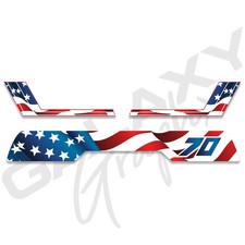 1983 Honda ATC70 Decals American Flag Patriot Decal Graphics Kit Red White Blue picture