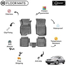 3D Molded Interior Car Floor Mat for Mitsubishi Lancer 2003-2007(Black) picture