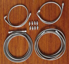 Complete SS Main Front & Rear Brake Lines Set for 1996-2000 Honda Civic EK picture