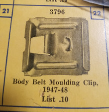Vintage Bowman 3796 Body Belt Moulding Clip 1947-48 Plymouth (Sold Each) picture