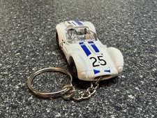 Maserati Tipo 61 Race Car Keychain White Matchbox Hot Wheels Car picture