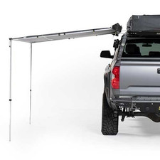 SmittyBilt Gen2 8′x6' Grey Tent Awning for Roof Rack with Poles and Storage Bag picture