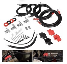Battery Cables Kit for 2003-2007 6.0L Power Stroke Ford Superduty F250 F350 F450 picture
