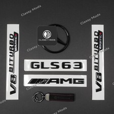 GLS63 AMG X167 Emblem Badge Combo SET Gloss Black picture