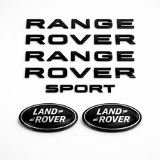 Gloss Black Range Rover Sport Badge Full Set Front Bonnet/Rear Trunk Emblem OEM picture