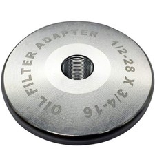 1/2-28 to 3/4-16 x 2.5 DIA - Oil Filter Adapter - Aluminum black picture