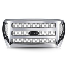 For 2004-2015 Ford F-650 F-750 Chassis Front Grille Grill Chrome Assembly picture