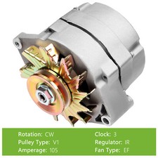 Alternator fits High Output 105Amp 1-Wire 10SI Self-exciting SBC BBC GM ADR0151 picture