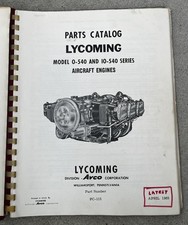 1965 AVCO Lycoming Parts 0-540. I0-540 Model Series Parts Catalog PC-115 Origina picture