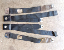Vintage 1966 1967 Ford Mustang Cougar Deluxe Rear Seat Belts Black picture