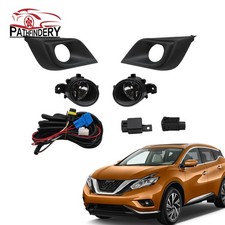 For 15-16-2018 Nissan Murano Clear Lens Fog Lights Lamps W/ Bezel&Switch&Harness picture