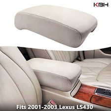 Fit 2001-2003 Lexus LS430 Center Console Lid Armrest PU Leather Cover Trim Ivory picture