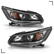 For 2013-2015 Honda Accord Sedan w/o DRL Projector Halogen Headlights Assembly picture